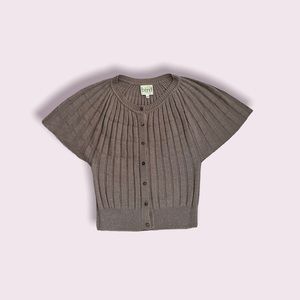 Bird Brooklyn Short Sleeve Beige / Taupe Cardigan